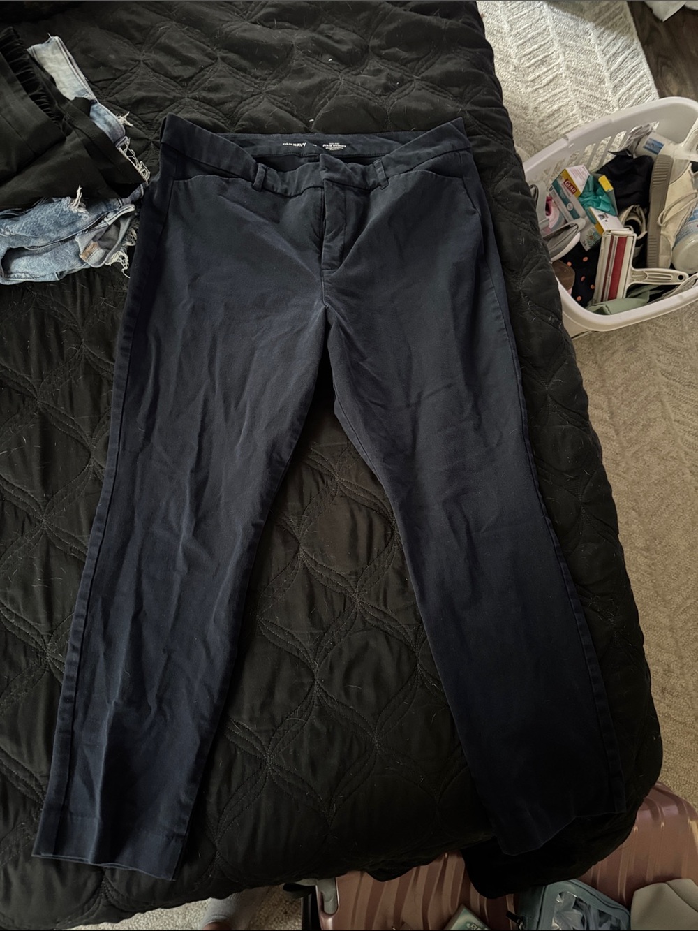 Old Navy Women's Navy Straight-Leg Pants